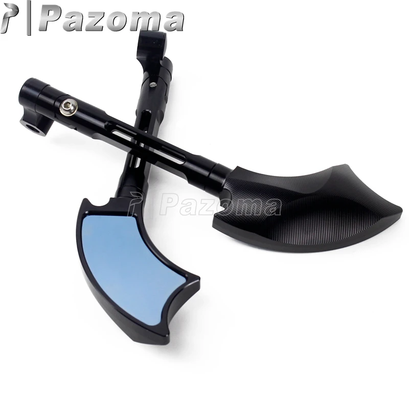 Motorbike Street Bike CNC AXE Rearview Mirror 8mm 10mm Side Mirrors for Honda Yamaha Suzuki Kawasaki Chopper Cruiser