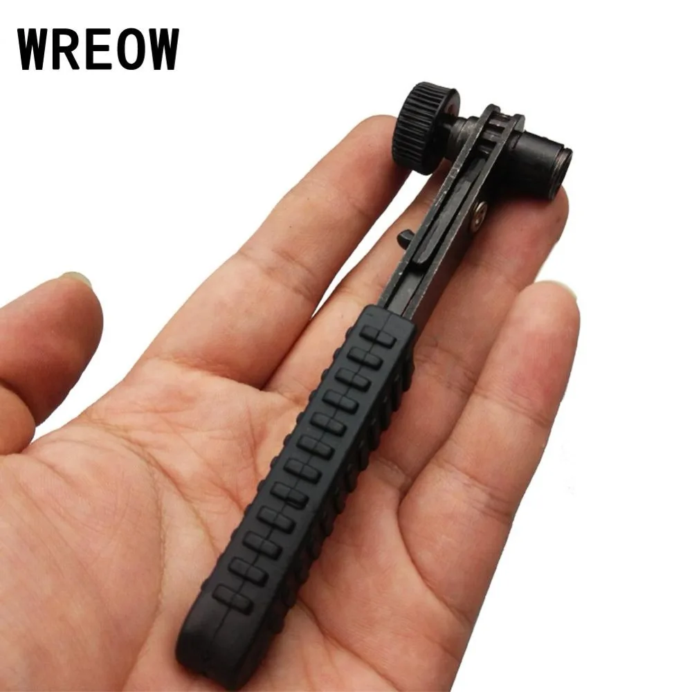 Mini 1/4 Inch 6.35mm Universal Wrench Ratchet Screwdriver Rod Holder Quick Socket Wrench Hand Tool Black