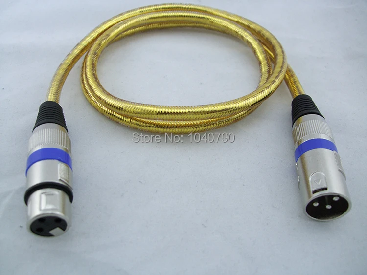 XLR 3Pin yellow Mic Cable Cord Microphone Audio Male to Female Shielded  Tuning decca nong male female microphone line 1M 3.2ft