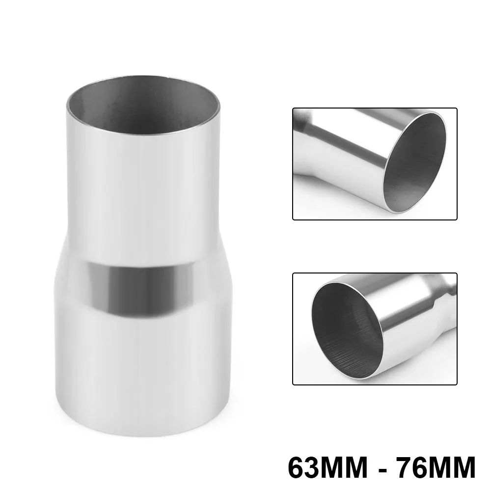 63MM TO 76MM Exhaust 2 Step Reducer Adapter Connector Tube Stainless Steel Pipe Cone BX101447-5