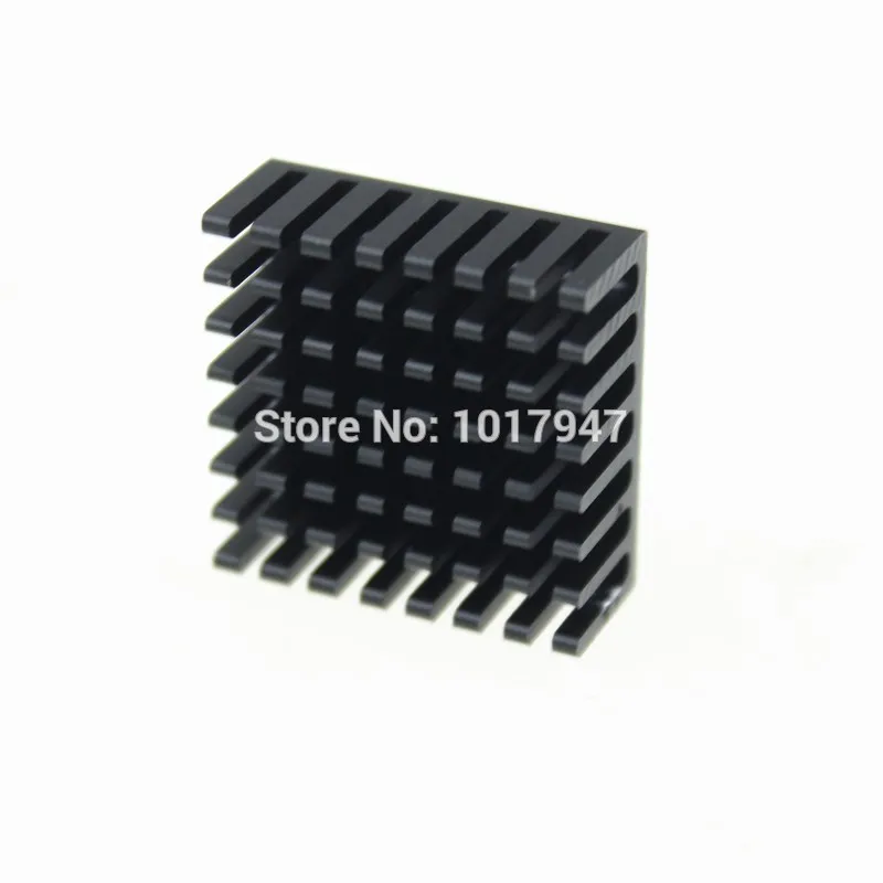 30 Pieces lot 28x28x15mm Black Aluminum Heatsink Radiator Heat Sink For IC Chip