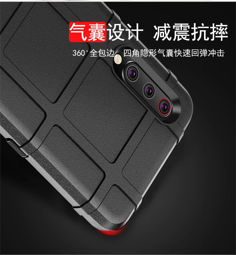 For Xiaomi Mi 9 Case Soft Silicone rugged shield shockproof Armor Protective Back Cover case for xiaomi mi9 xiaomi 9 phone shell