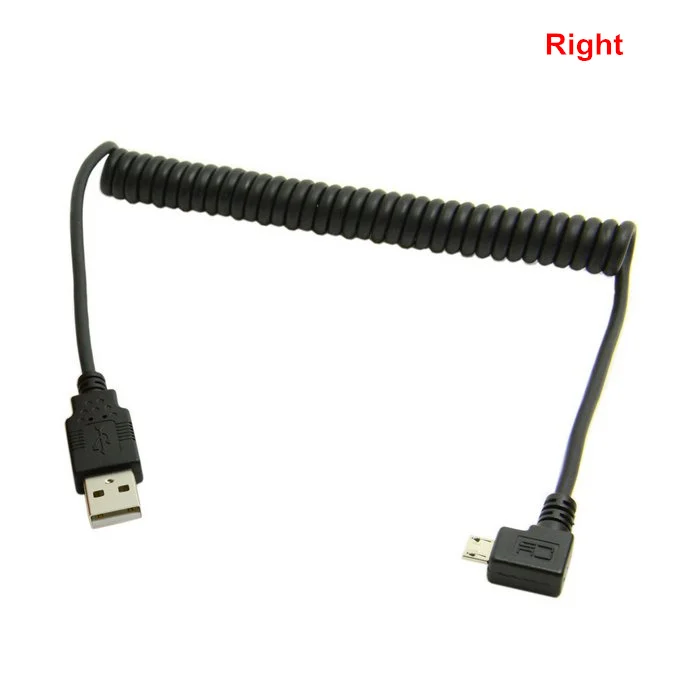 3ft 10ft Left & Right Angled 90 degree USB 2.0 Micro Male to A Type Male Stretch Data Cable 1m 3m for SSD & Tablet