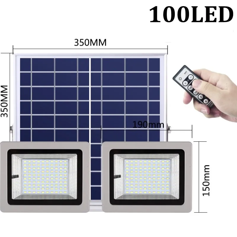 Imagem -06 - Holofotes Ip65 200w 160w 120w 72w Solar Projectores Led Outdoor Solar Lights Flood Light Paisagem Lâmpada para Lawn Garden Road