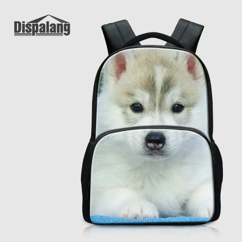 

Dispalang Men's Felt Backpack Animal Dog Cat Print Large School Bag Kids Rucksack Casual Leisure Travel Bag Laptop Backpacks