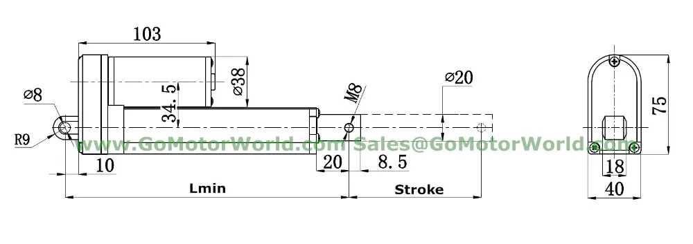 China Linear Actuator 12V 24V 50mm Stroke 1200N 120KG load  150mm/s speed good quality good price