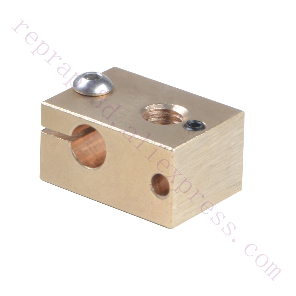 3pcs High Temperature V6 Copper Heater Block for Hotend PT100 / K-type Thermocouple / thermistor Extruder 3D Printer use