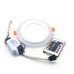 6W/9W/12W/18W/24W RGB+White Recessed Round/Square Led Panel Light Downlight lighting Led ceiling AC85-265V+Driver+24Key control