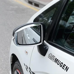 ABS Chrome For Honda FIT JAZZ 2014-2018 Car rearview mirror block rain eyebrow frame cover trim car styling accessories 2pcs