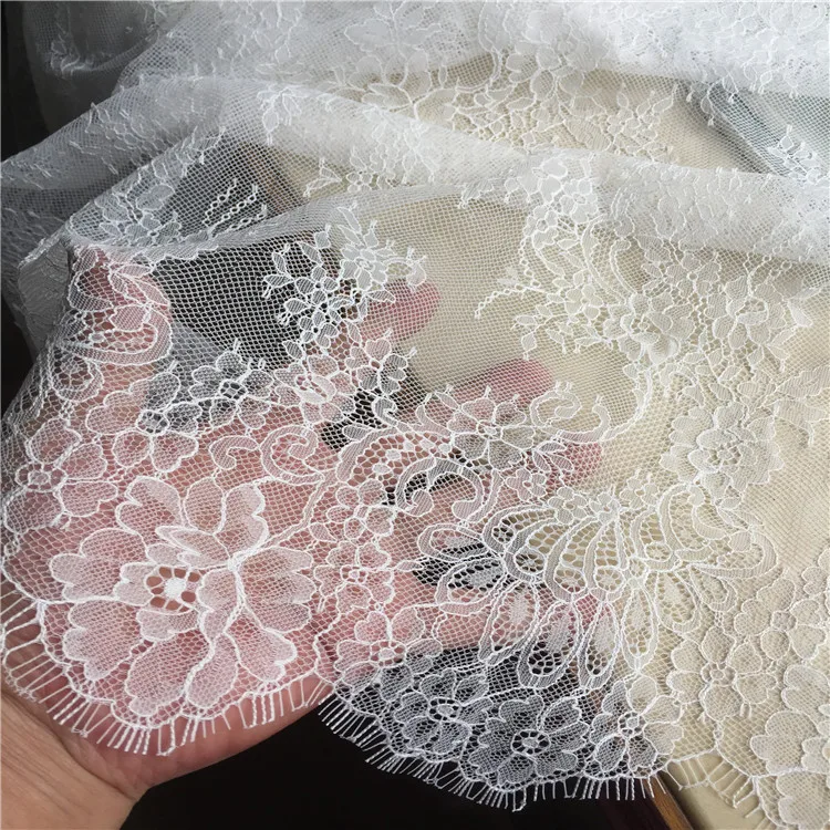 3M long eyelash lace trim traditional wedding lace fabric white red violet Table Cloth DIY Crafts