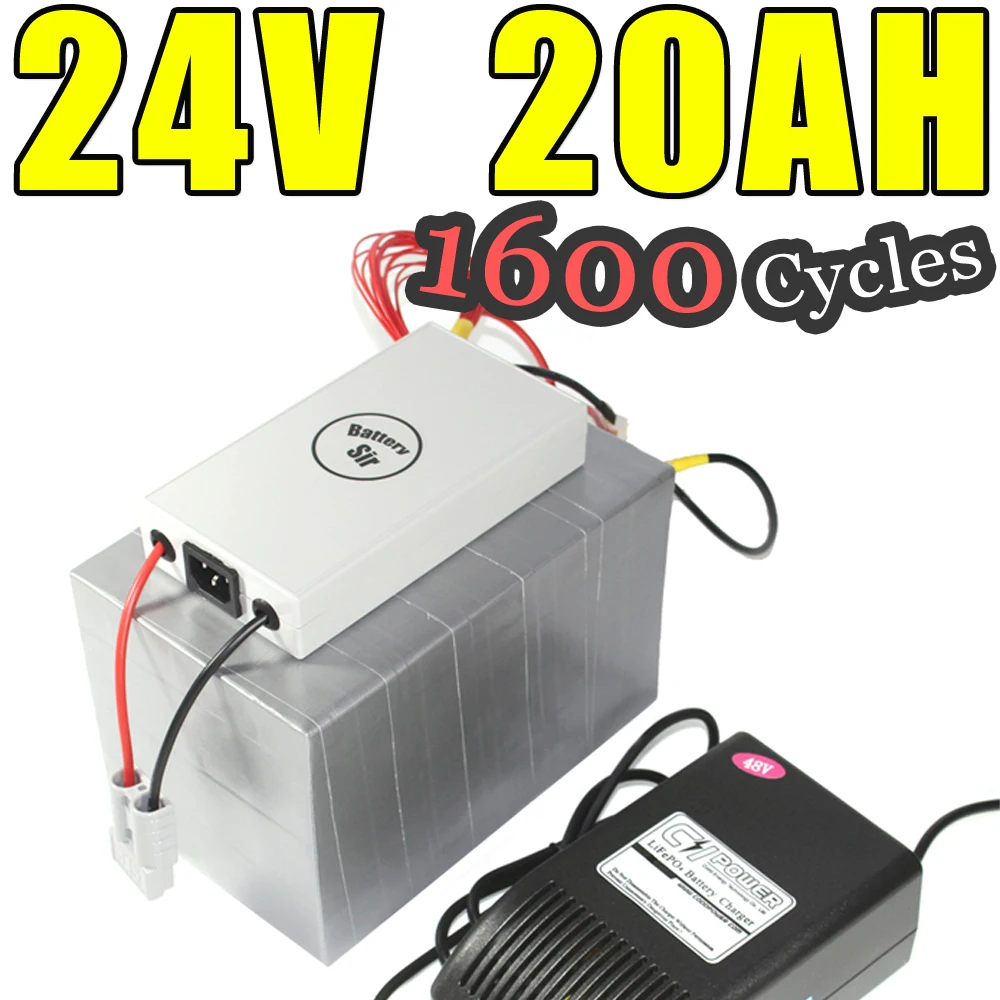 24v 20ah lifepo4 battery for electric bicycle battery pack scooter ebike 500w