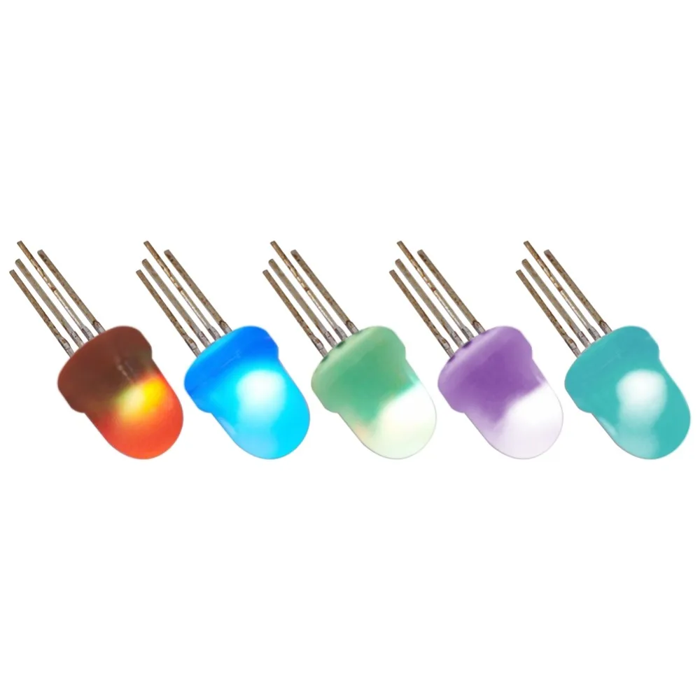 IC APA106 F5 F8 RGB Led Beads 5V 5mm 8mm Round RGB Full Color Neon Pixel Arduino Frosted Led Chips Like WS2811 WS2812 WS2812B