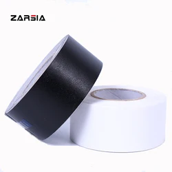 ZARSIA 1Reel 550cm tennis racket dedicated racket Protector/racket head to reduce impact and friction sticker (black/white)