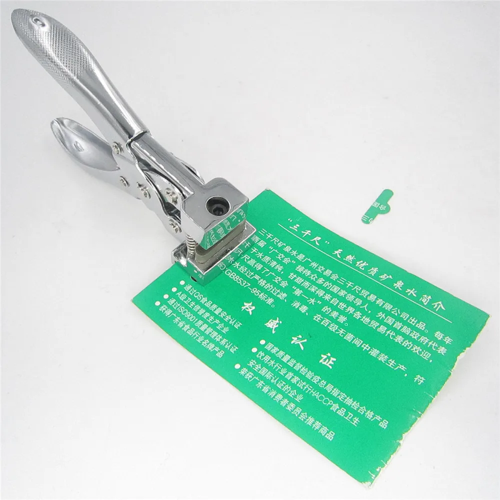 T Slot Shape Cut PVC Plastic ID Cutter Paper Tag Tool Plier Hole Identity Puncher Punch stationery Office Badge Card paperboard