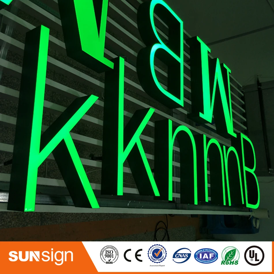 Mooie Verschijning Geen Grens Frontlit Reclame Led Letters