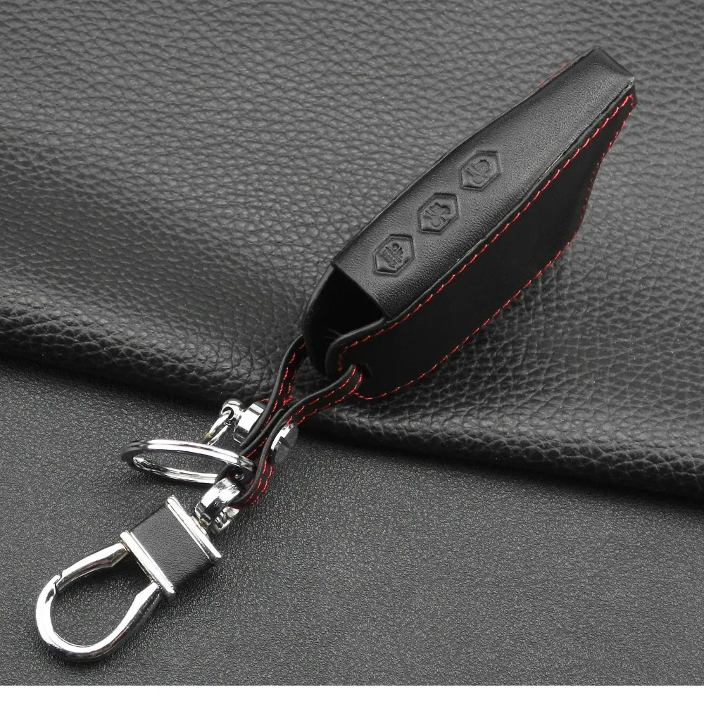 jingyuqin New B9 Leather Key Case for Starline B9/B91/B6/B61/A91/A61/V7 C9 KGB FX-5 Jaguar ez-one LCD Way Car Remote 2 Way Alarm