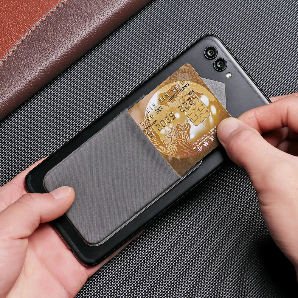 New Cellphone Card Holder Stick-on Wallet Phone Wallet Case Elastic Adhesive Wallet Universal Cellphone Wallet Phone Pocket