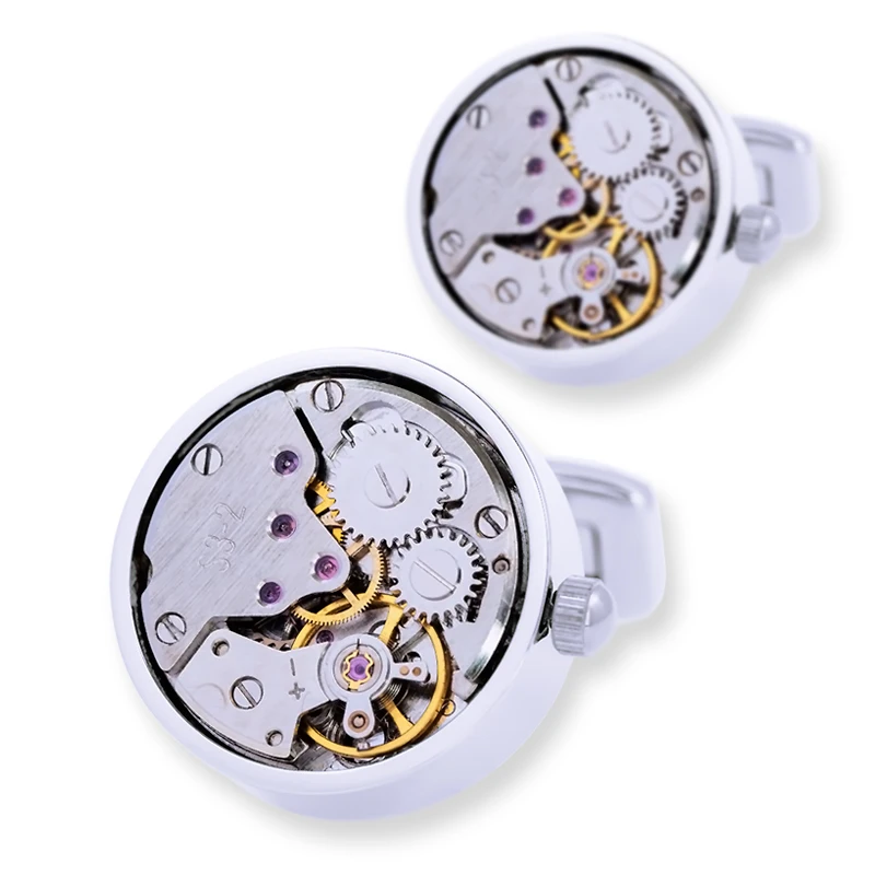 KFLK jewelry shirt cufflinks for mens Brand  watch movement mechanical cuff links Buttons Male High Quality  guests