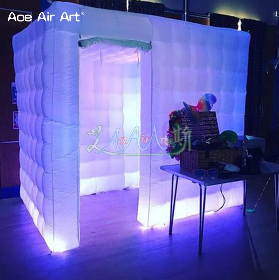 New Chioce in Color 2.5m Inflatable Cube Tent Photo Cabinet Cube Tent Booth Kiosk Nice Designed for Wedding and Party