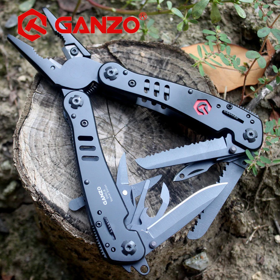 Imagem -02 - Ganzo-alicatador Multi Ferramenta com Bits Facas Dobráveis Acampamento ao ar Livre Sobrevivência Edc Multitools 26 em G302b G302b