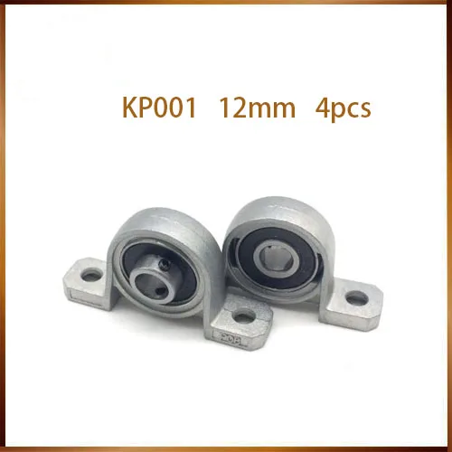 

4Pcs Pillow Block Bore KP001 12mm Inner Diameter Zinc Alloy Metal Ball Bearing 12MM KP001