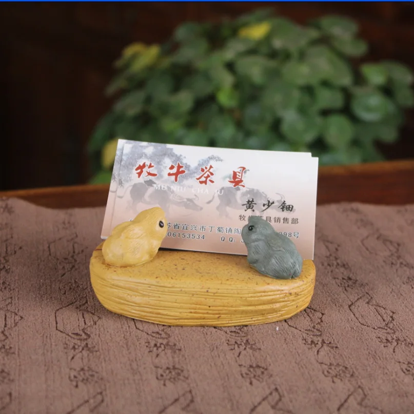 A pet name card tea factory direct Yixing tea tea taste put pet name card clip play office store decoration