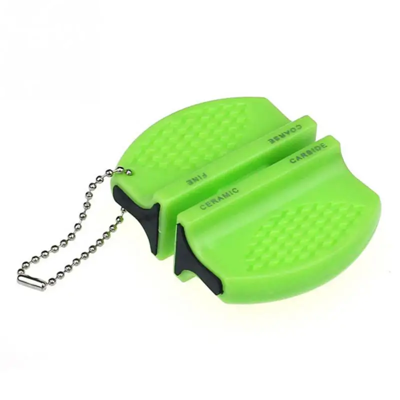 Kitchen Knife Sharpener Tool Mini ABS Home Kitchen Blade Rod Tungsten Steel Camp Pocket Random Color