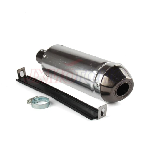 Imagen 2 del producto Tubo de punta de silenciador de escape Universal para motocicleta, 28mm, plateado, para 125, 150, 160cc, Dirt Pit Bike, escape ATV CQR