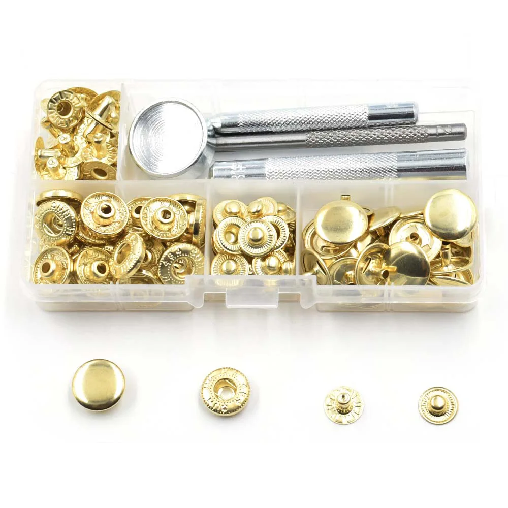 30 sets / 15mm Snap Buttons+Manually install the tools Clothing DIY accessories Metal Jeans Decorative button Snaps rivets