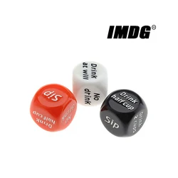 1PC Resin Creative Drinking Dice 20mm Black White Round Corner High Quality Boutique #20 Dice