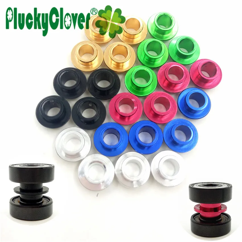 4pcs/lot Inline Roller Skates Spacer Aluminum Alloy Slalom Longboard Bearings Bushing Skate Shoes Skateboard Sleeve UFO Spacers