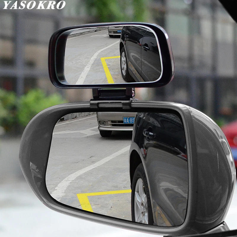 YASOKRO Car Blind Spot Mirror Wide Angle Mirror Adjustable Convex Rearview Mirror for Safety Parking Car Mirror YSR039 