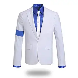 Michael Jackson Cosplay pürüzsüz Crinimal kostüm beyaz sisuits ceket Suits