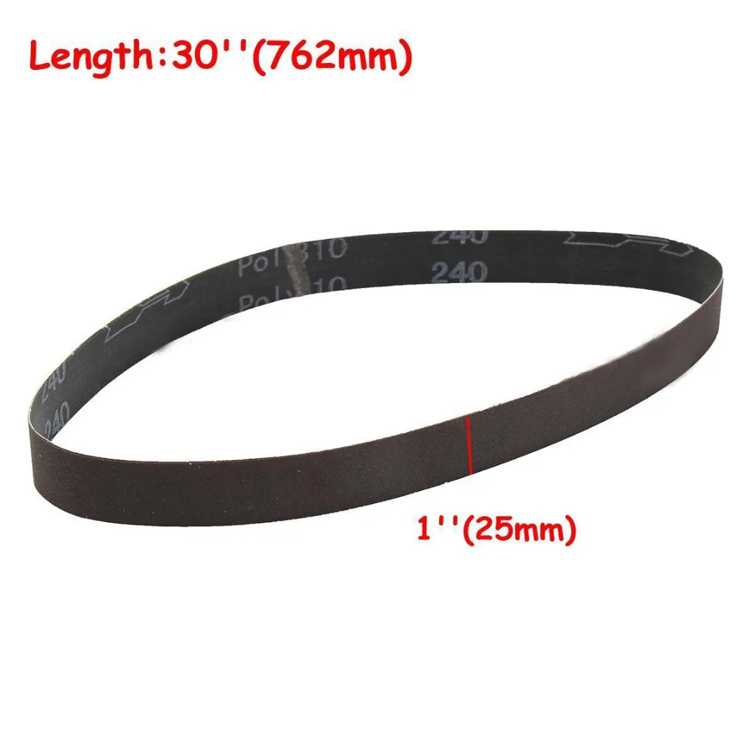 6pcs  1\'\'x30\'\' 180/240/320/400/600/800Grit Sanding Belts Set Sander Power Tools 25*762mm