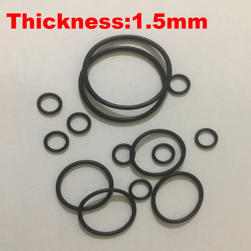 

600pcs 8x1.5 8*1.5 8.5x1.5 8.5*1.5 OD*Thickness Black NBR Nitrile Chemigum Rubber Washer O Ring O-Ring Oil Seal Gasket