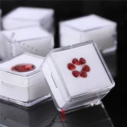 12pcs/lot ,Length and width 3.8cm,Diamond Display Box Plastic Gem Case wholesale，Stone Storage Box，Gem Packaging Box