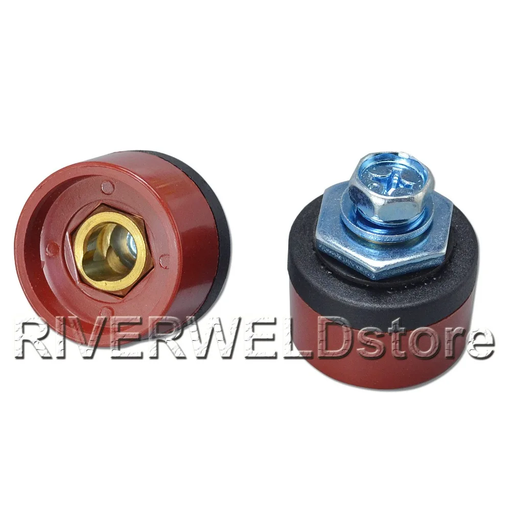 2pcs Red Rapid Fitting Cable Connector Socket DKZ10-25 200A Welding Machine