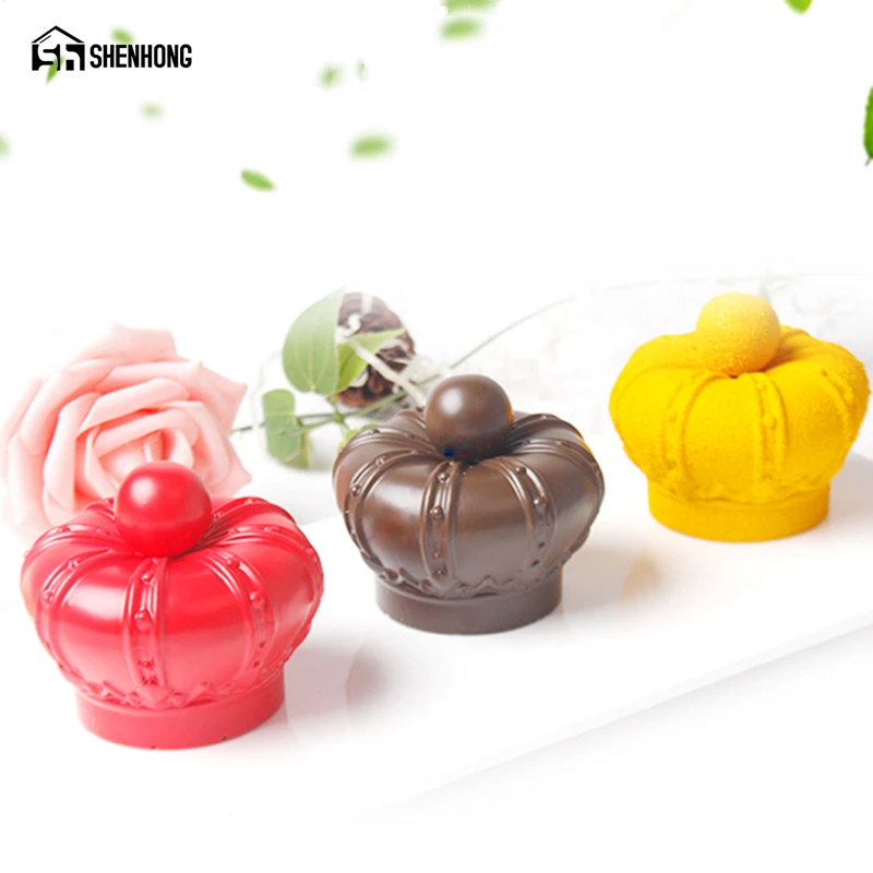 

SHENHONG Crown Silicone Cake Mold For Baking Hat Dessert Art Mousse 3D Mould Silikonowe Moule Pan Pastry