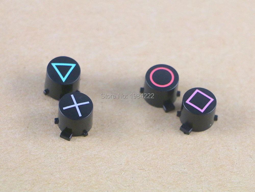 OCGAME Controller ABXY tombol hitam d-pad untuk pengontrol Sony PS4