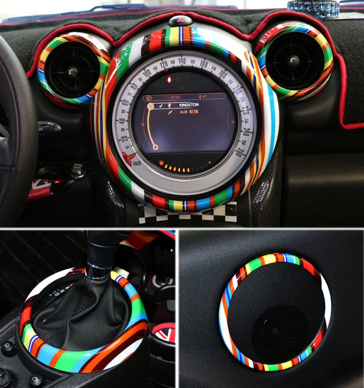 

8PCS Interior Modification Accessories Instrument Panel Decorated Frame For BMW Mini Countryman R60 Z2EA842