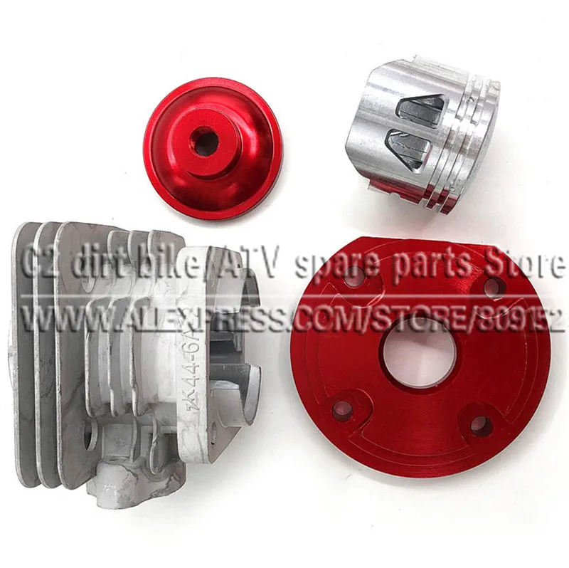 44mm Cylinder Assy Big Bore 44-6  Kit Set 2 Grooves For 47cc 49cc Mini Dirt ATV Pocket Bikes Minimoto