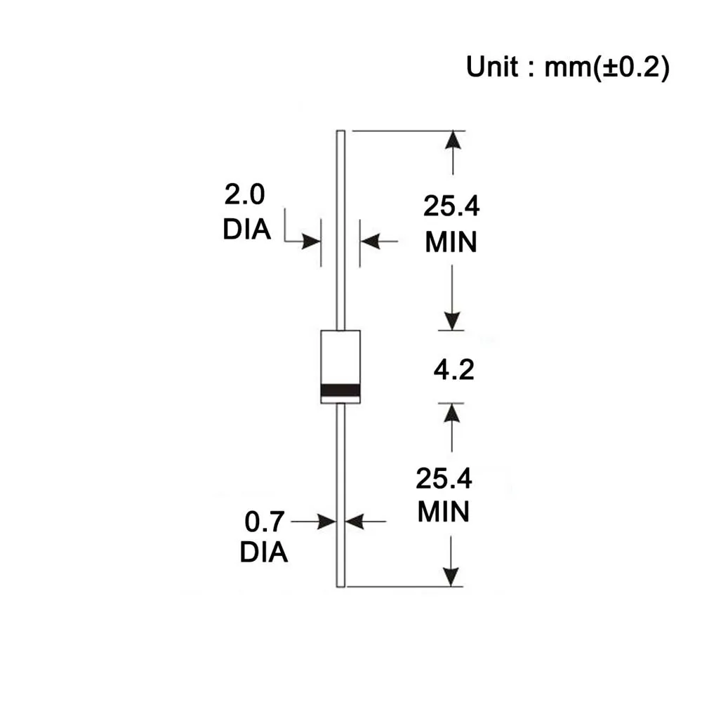 100Pcs วงจรเรียงกระแสไดโอด1A DO-41 DO-204AL Axial 1N4001 1N4002 1N4003 1N4004 1N4005 1N4007 50V 100V 200V 400V 600V 1000V 1N ใน