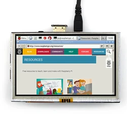 Monitor portátil HDMI, pantalla táctil LCD de 5 pulgadas, 800x480, para Raspberry Pi 4, 3B +/ PC/Banana Pi