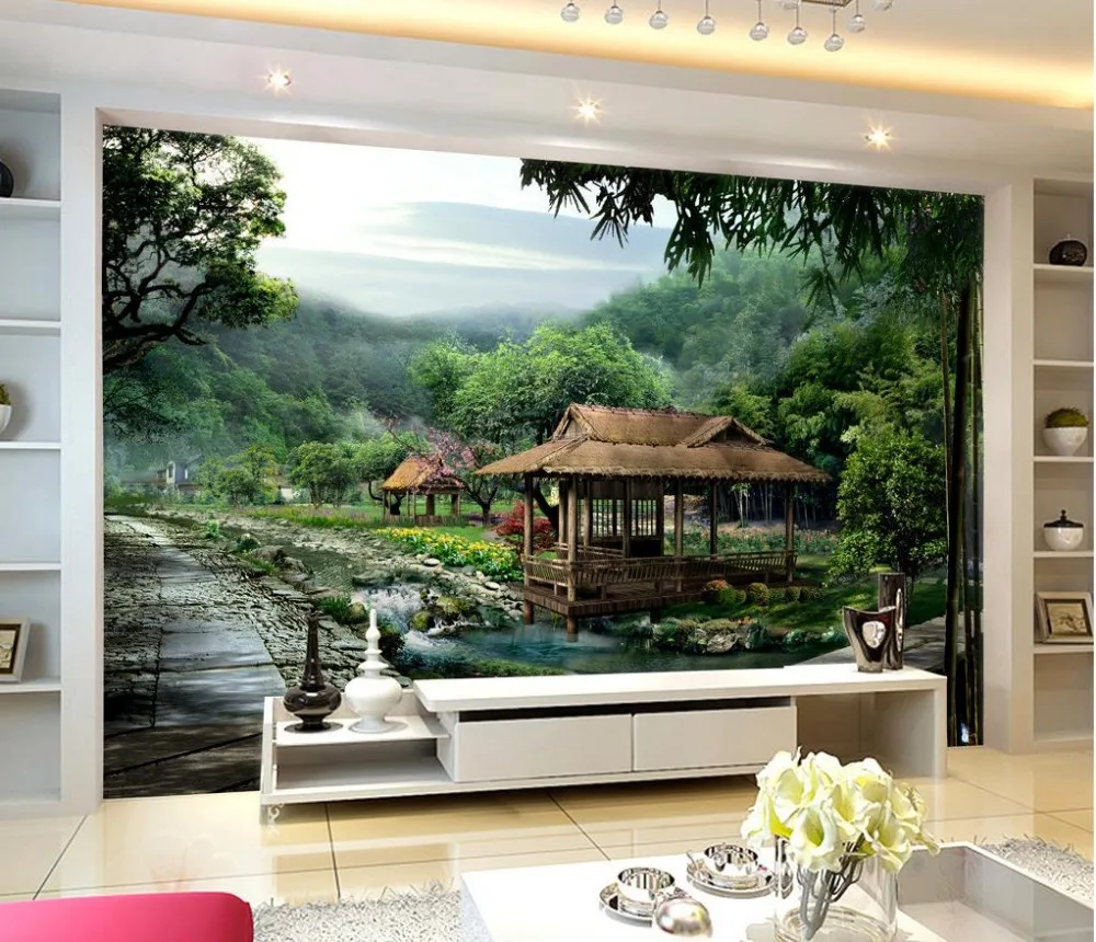 

wallpaper for walls roll Bamboo natural landscape custom 3d photo wallpaper 3d stereoscopic wallpaper