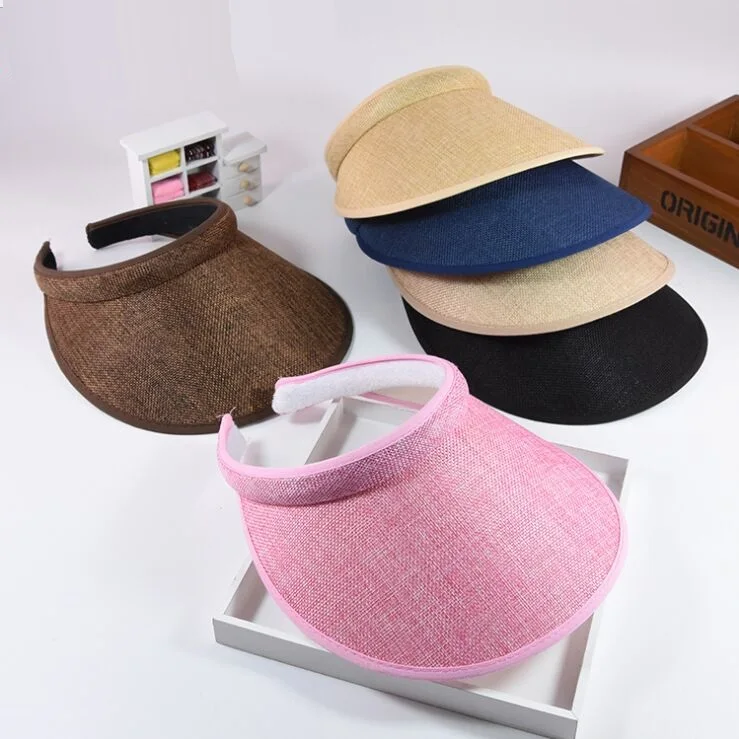 Newest Summer Kids 's Straw Sun Hats Outdoor Girls Sun Visor Caps Sea Beach Boy Casual Sport Flexible Caps Casquette