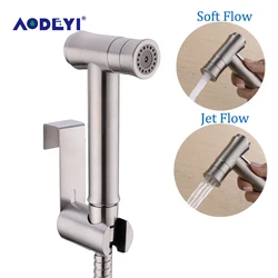 AODEYI Wc Sprayer Dusche Set 2 Modus Bidet Toliet HandHeld Bidet Spray Tragbare Shattaf Bidet Wasserhahn 304 Edelstahl