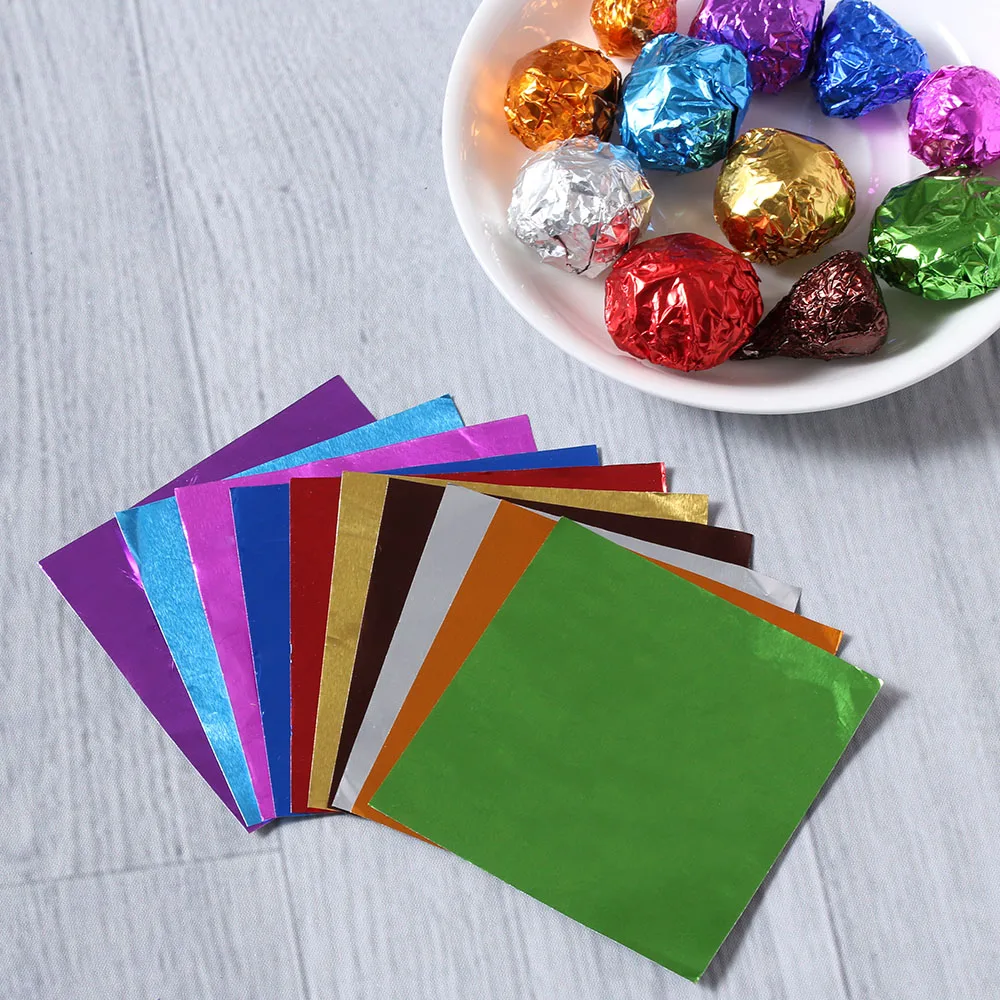 100Pcs/set Muti-color Chocolate Candy Sewing Package 10 Colors 8011 Food Aluminum Foil DIY Candy Package Paper Bag