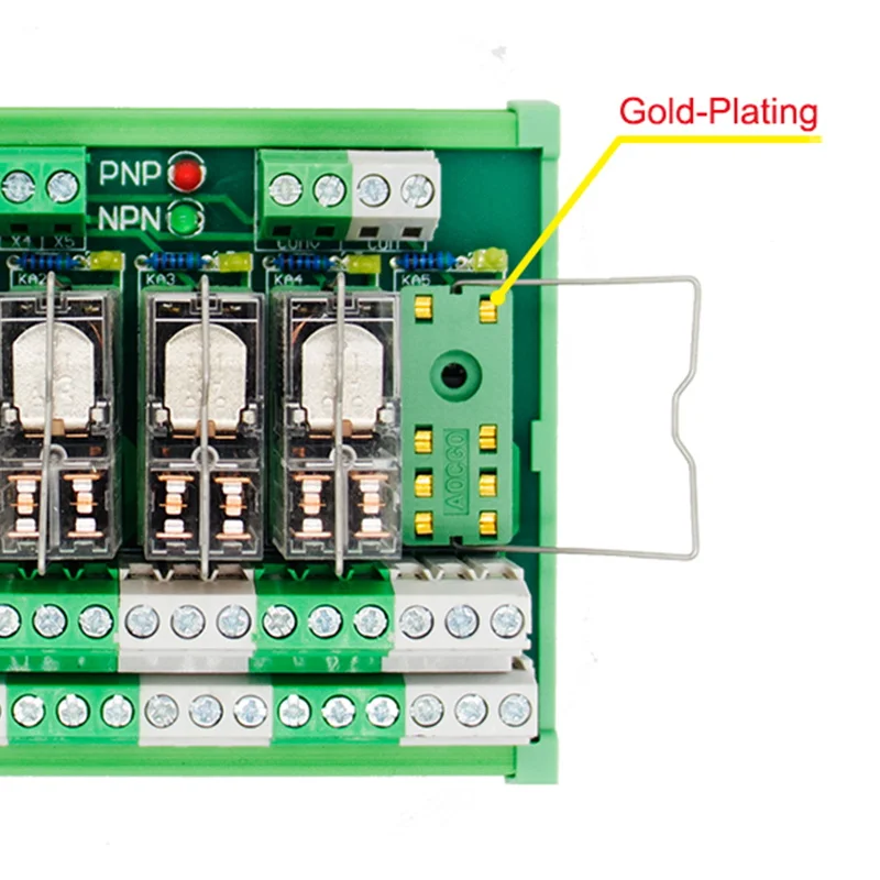 4 Channel OMRON DPDT G2R-2 DIN Rail Mount Interface Relay Module