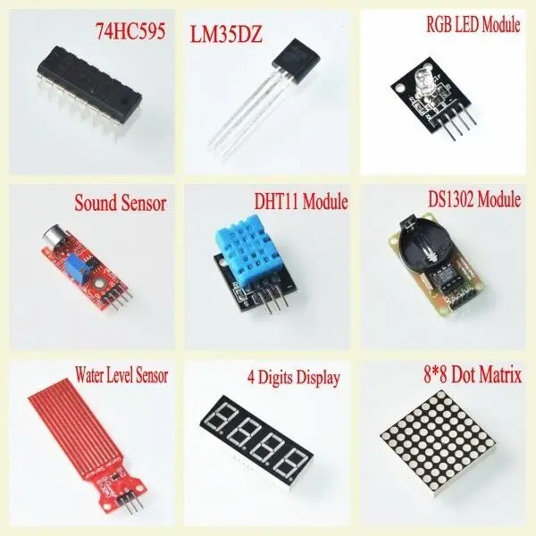 Kit de iniciación SUQ MEGA2560 R3, servo de motor RFID, relé de rango ultrasónico LCD para arduino