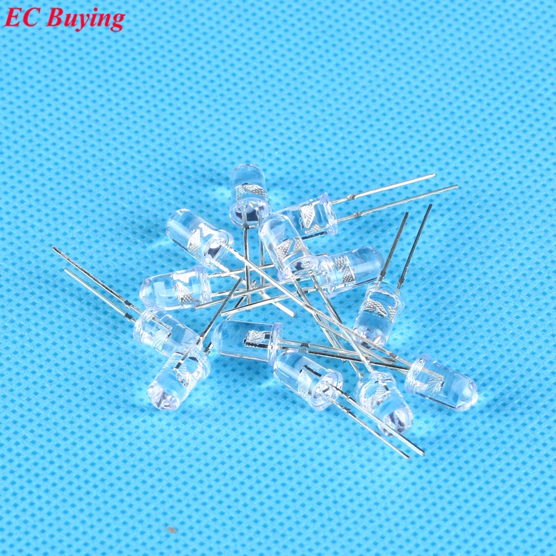 100pcs/10pcs F5 5mm Flashing Red/Blue Flash LED 10000mcd Blinking Red/Blue led Light-Emitting Diode Bi-Color